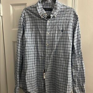 Polo by Ralph Lauren Blue Plaid Casual Button Down Shirt